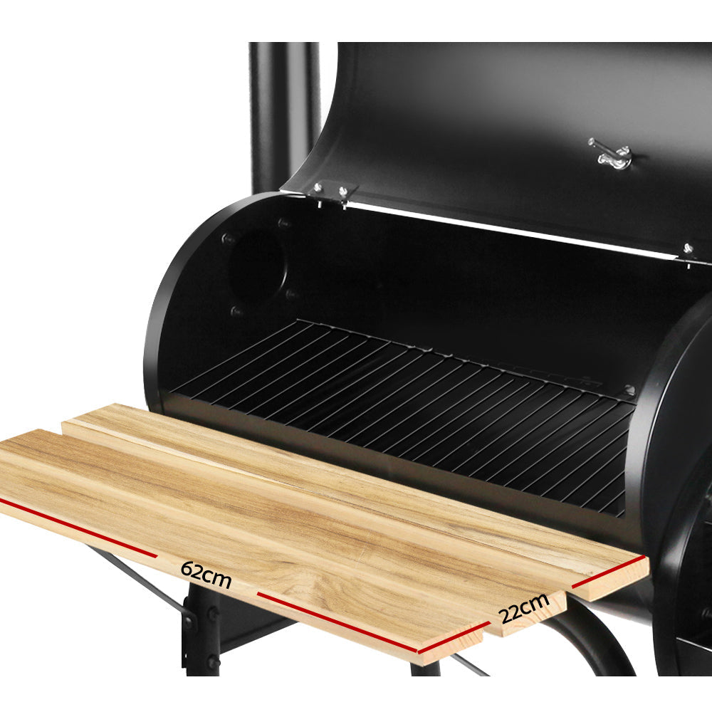 NNEDSZ 2-in-1 Offset Smoker - Black-2