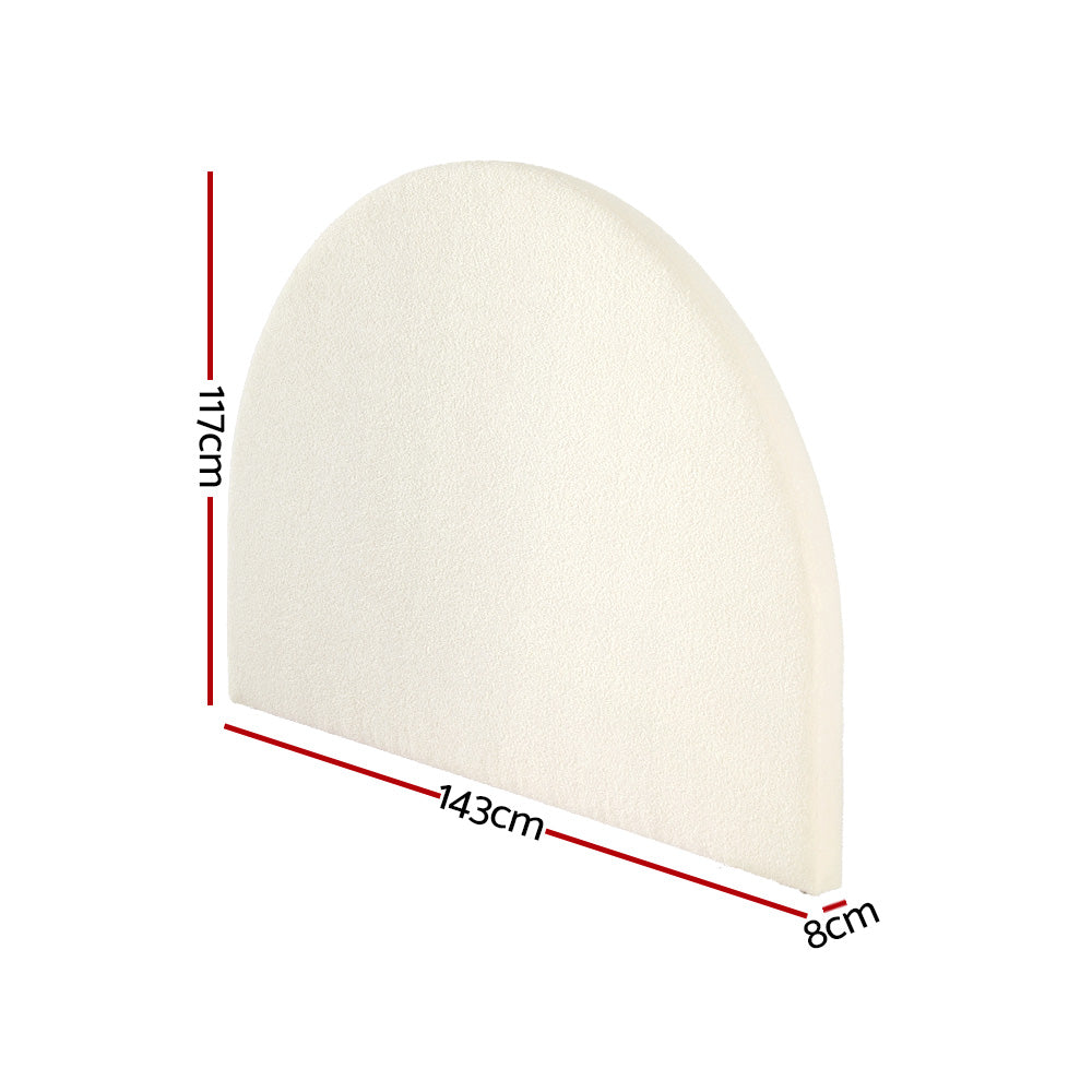 NNEDSZ Bed Head Headboard Double Boucle - GREI White-1