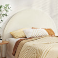 NNEDSZ Artiss Bed Head Headboard Bed Frame Queen Boucle - GREI White-0