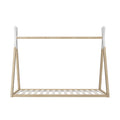 NNEED Wooden Bed Frame Single Teepee House Style-0