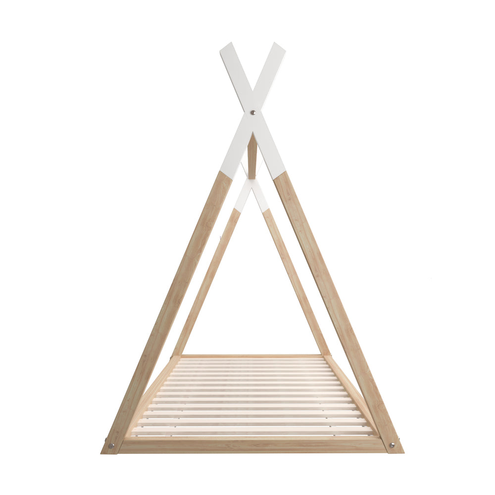 NNEED Wooden Bed Frame Single Teepee House Style-1