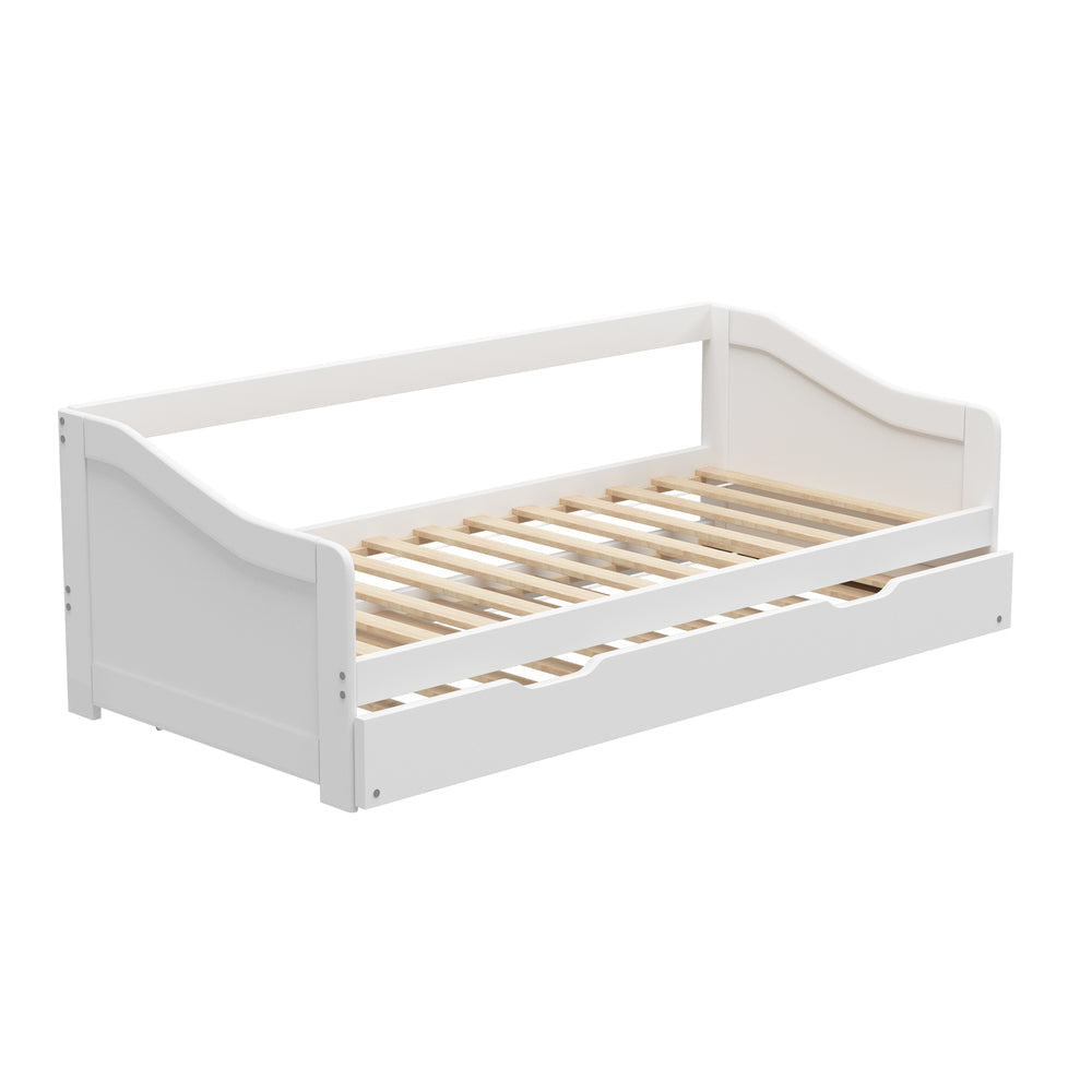 NNEED Trundle Bed Frame Daybed Single Size Wooden-0