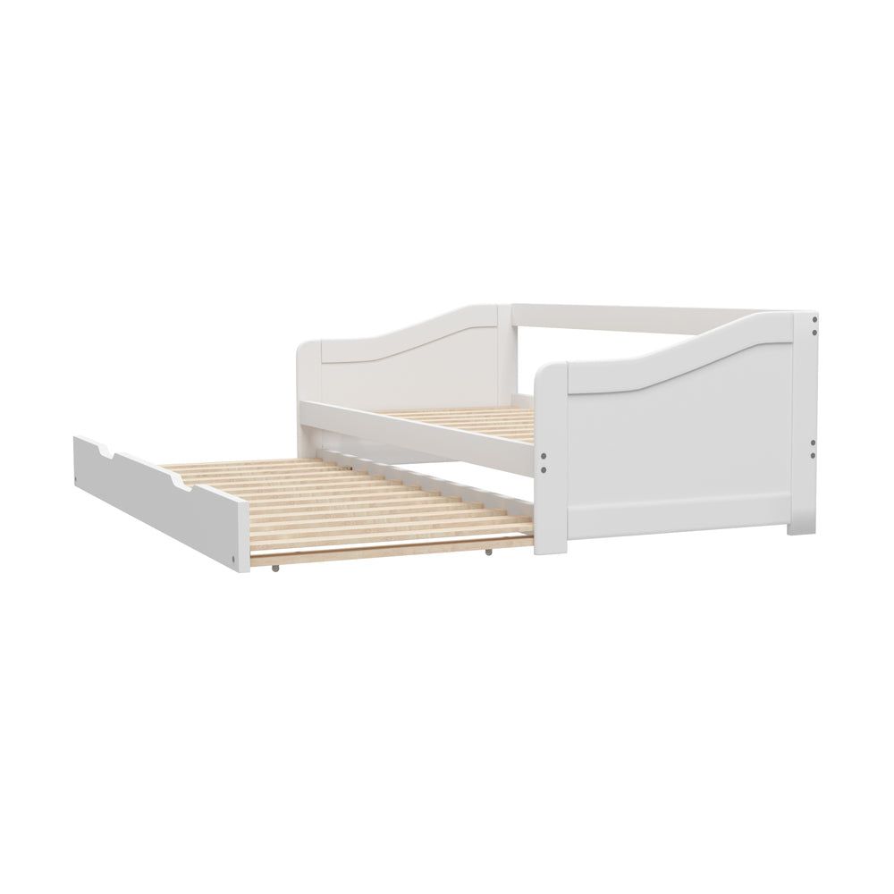 NNEED Trundle Bed Frame Daybed Single Size Wooden-2