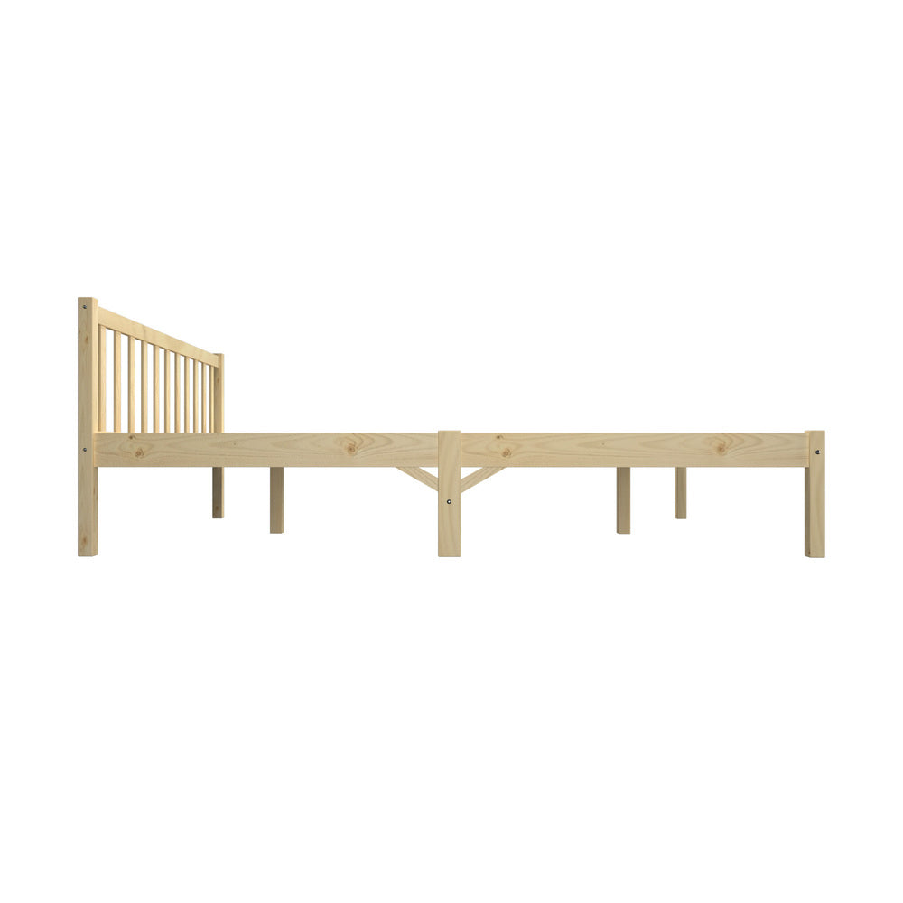 NNEED Wooden Bed Frame Double Size Slat Support-4