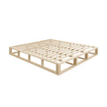NNEED Wooden Bed Frame King Size Cage-like Base-0