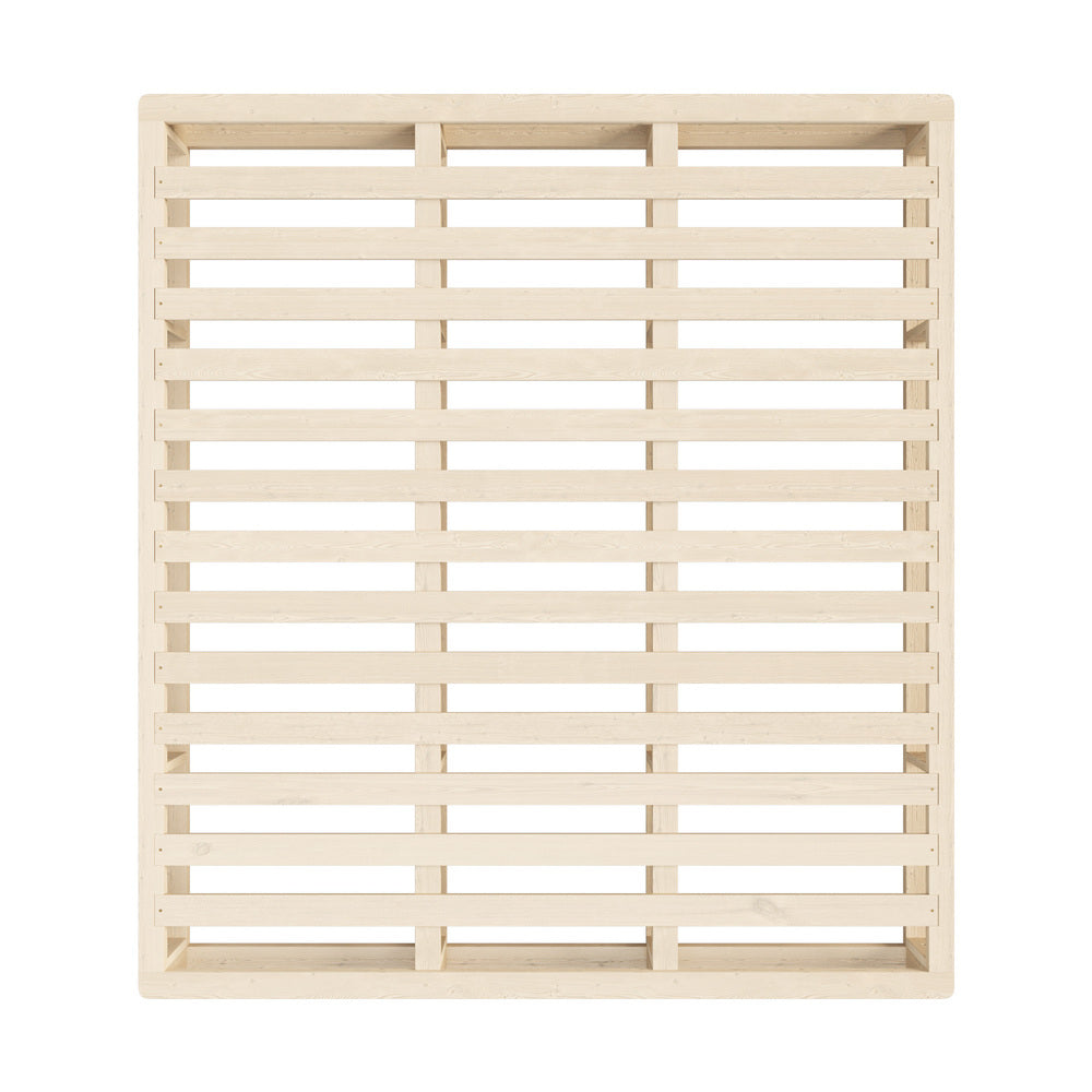 NNEED Wooden Bed Frame King Size Cage-like Base-3
