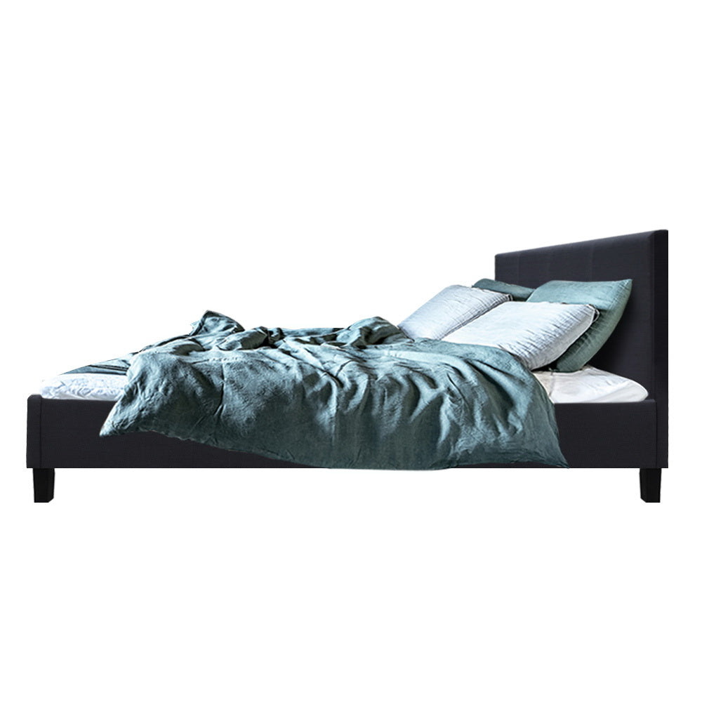 NNEDSZ Neo Bed Frame Fabric - Charcoal Queen-3