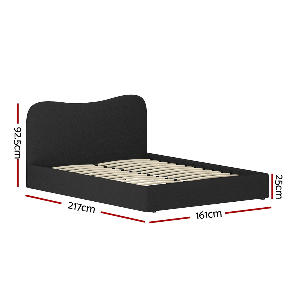 NNEDSZ Artiss Bed Frame Queen Size Boucle DARA-1