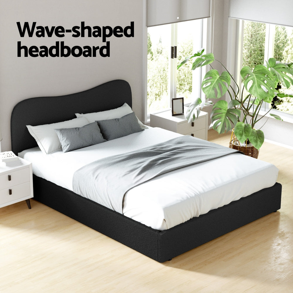 NNEDSZ Artiss Bed Frame Queen Size Boucle DARA-4