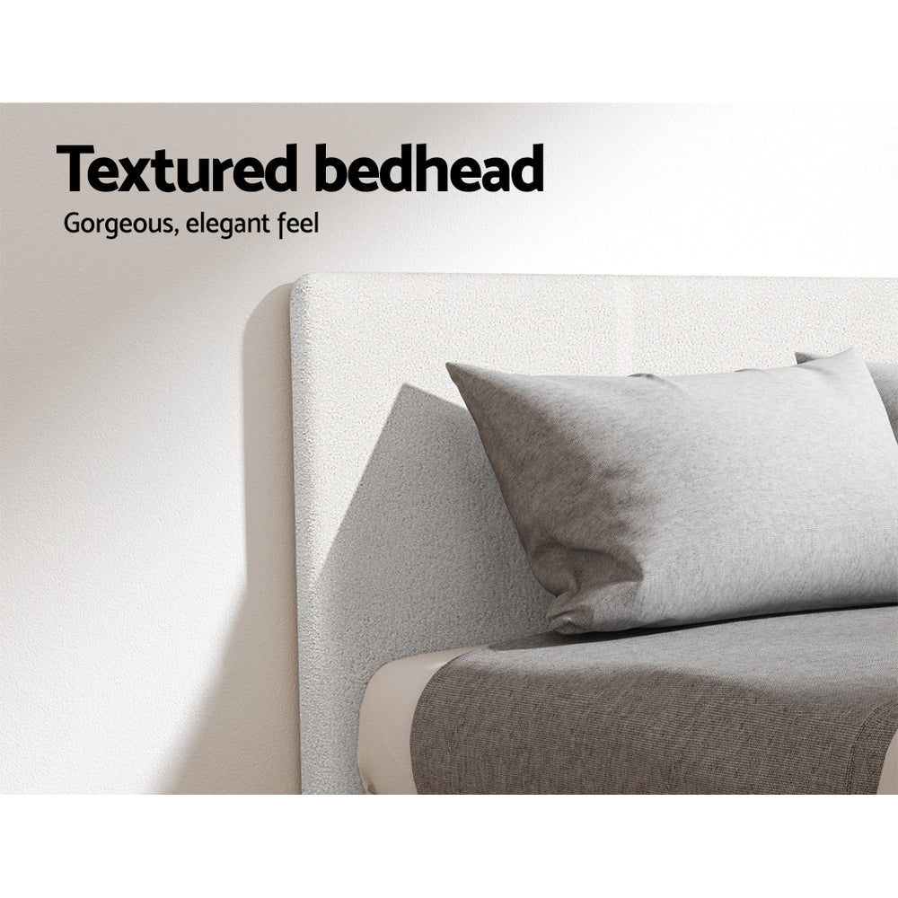 NNEDSZ Artiss Bed Frame Single Size Boucle NEO-4