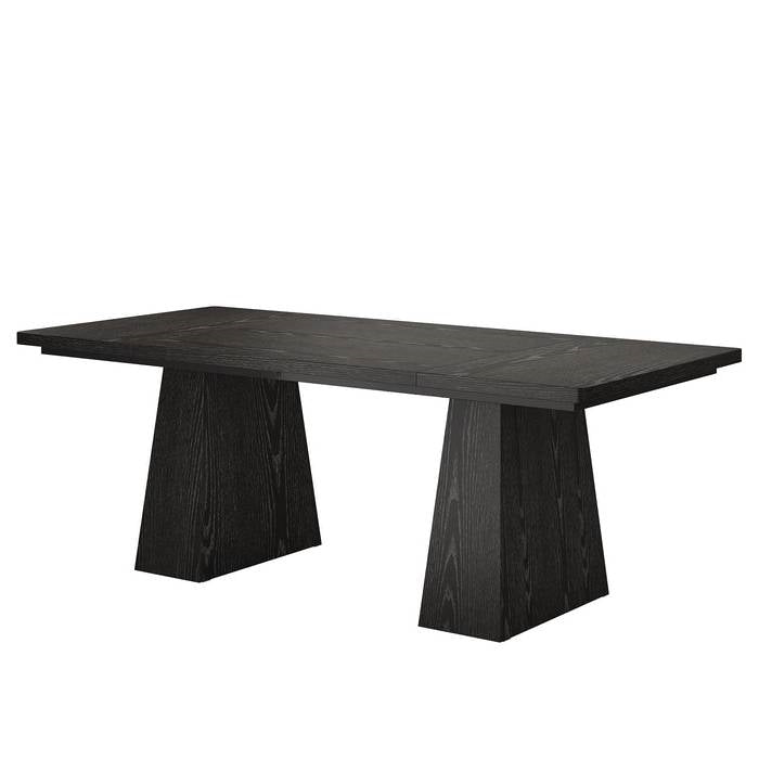 Modern Home Office Computer Desk Workstation in Black Wood Finish-1