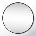 Round 18-inch Wall Mirror in Black - Living Room Bedroom Accent Bathroom Mirror-0