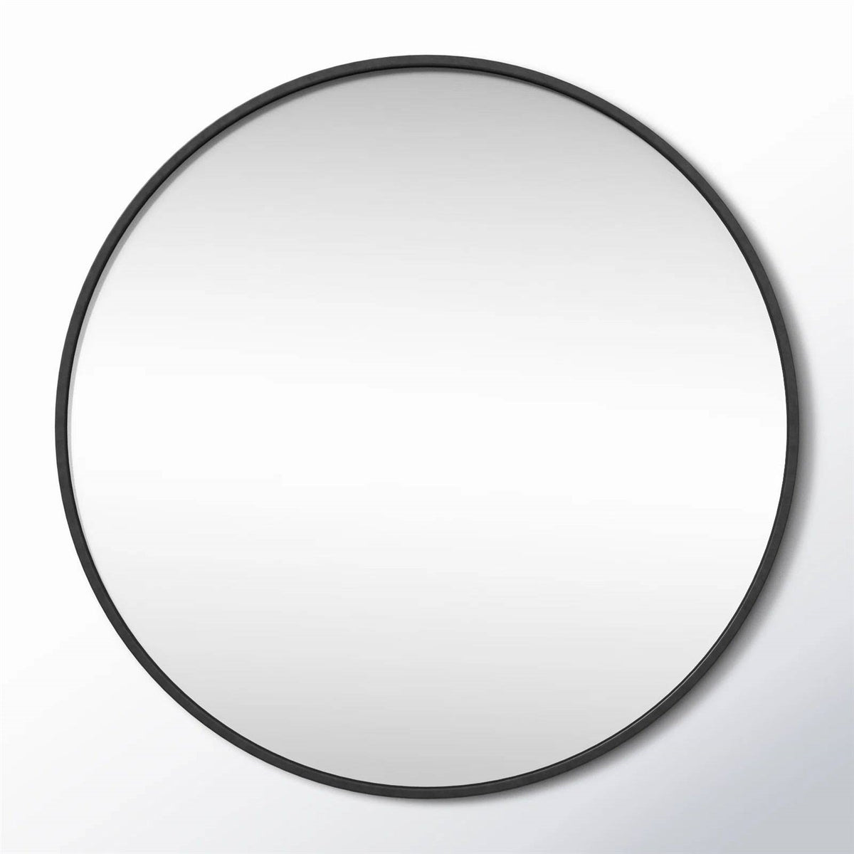 Round 18-inch Wall Mirror in Black - Living Room Bedroom Accent Bathroom Mirror-0
