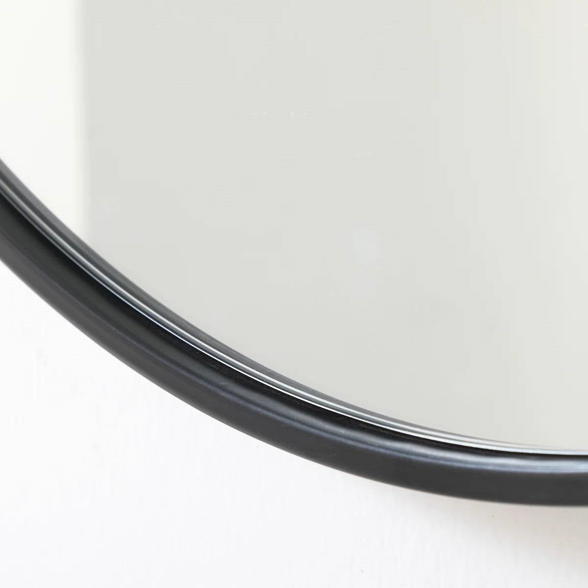 Round 36-inch Wall Mirror in Black - Living Room Bedroom Accent Bathroom Mirror-1