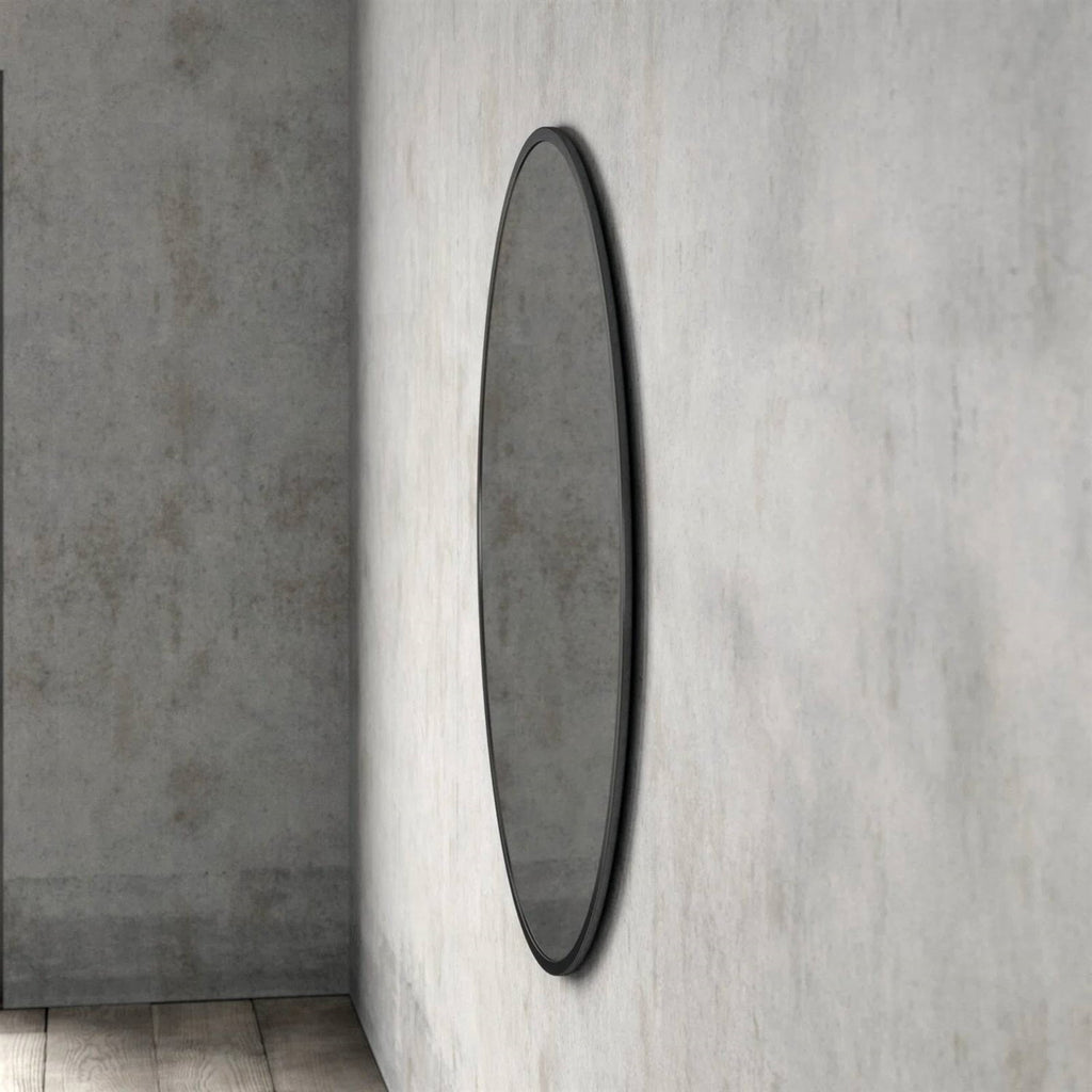 Round 36-inch Wall Mirror in Black - Living Room Bedroom Accent Bathroom Mirror-4