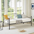 Twin size Classic Heavy Duty Steel Daybed Frame in Black Metal Finish-0