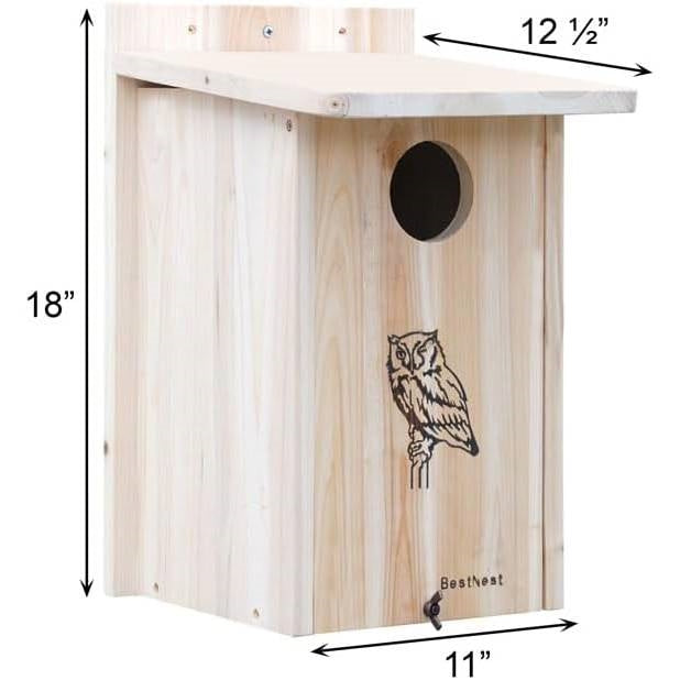 Sturdy Wood Bird House for Owls and Kestrels-2