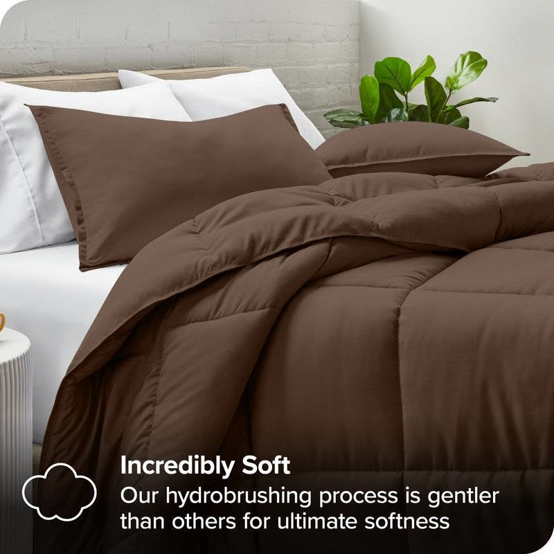 King / CAL King 3-Piece Down Alternative Comforter Set in Chocolate Brown-2