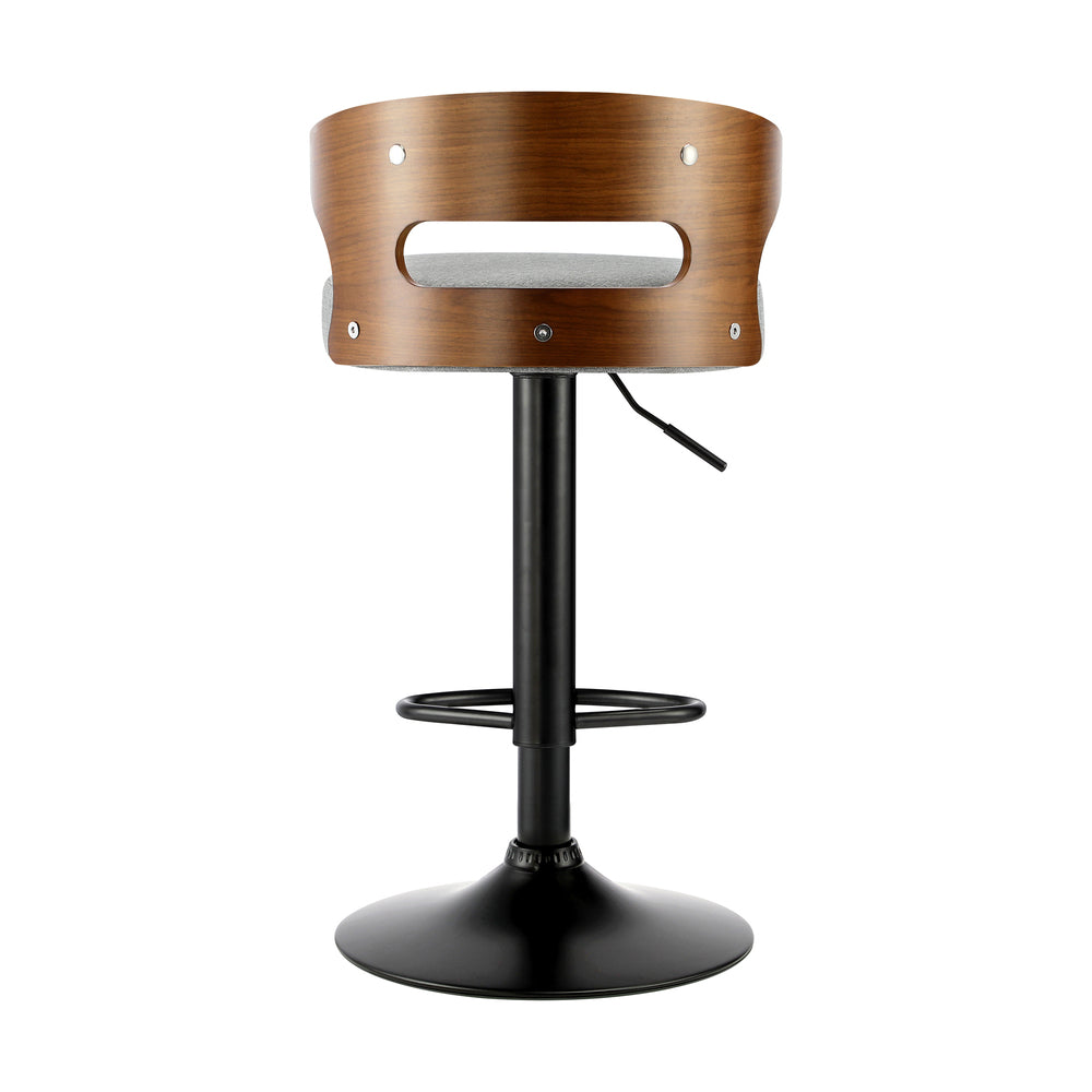 NNEED 4x Bar Stools with Gas Lift Swivel Grey-2