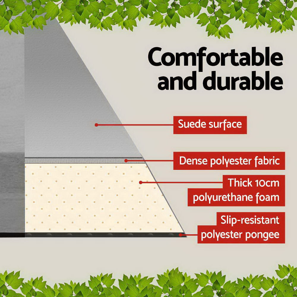 NNEDSZ Self Inflating Mattress Camping Sleeping Mat Air Bed Pad Double Grey 10CM Thick-3