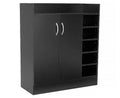 NNEDPE 21 Pairs Shoe Cabinet Rack Storage Organiser - 80 x 30 x 90cm - Black-0
