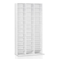 NNEDSZ Adjustable Book Storage Shelf Rack Unit - White-0