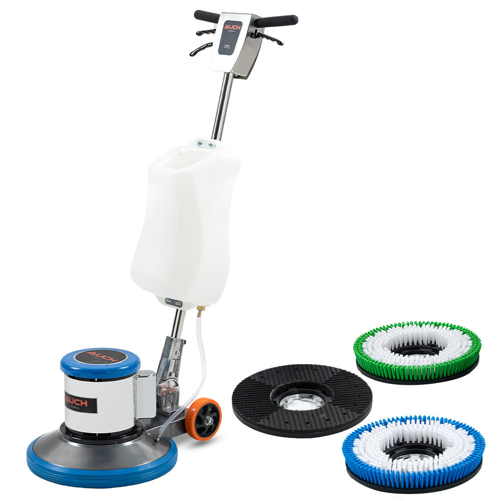 NNEMB 17' Commercial Orbital Scrubber & Polisher, Hard Floor Buffer, Carpet Cleaner, 12L Solution Tank, 2 Brushes-0