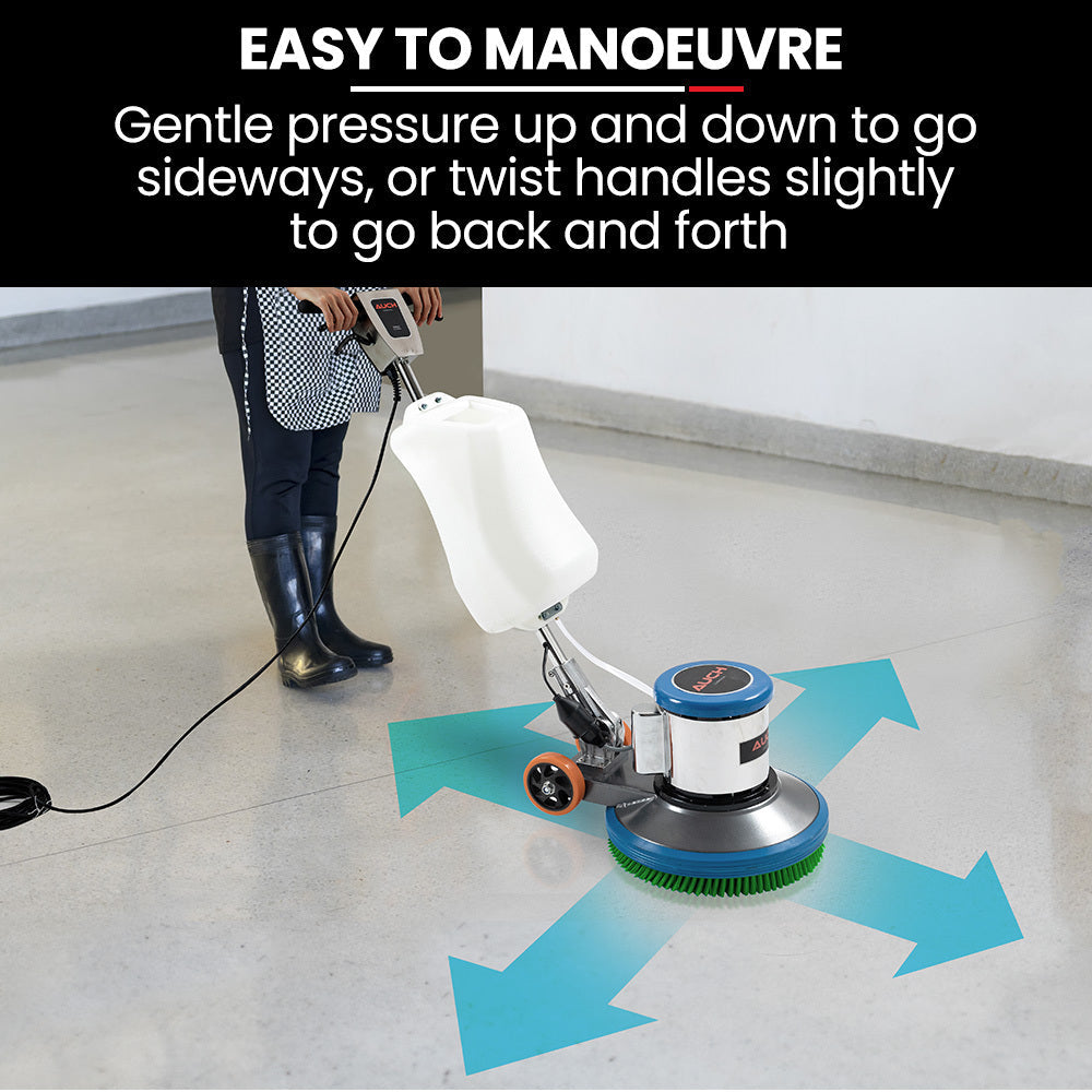 NNEMB 17' Commercial Orbital Scrubber & Polisher, Hard Floor Buffer, Carpet Cleaner, 12L Solution Tank, 2 Brushes-3