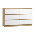 NNEED 6 Chest of Drawers Tallboy Cabinet Dresser Table Wooden White Furniture-0