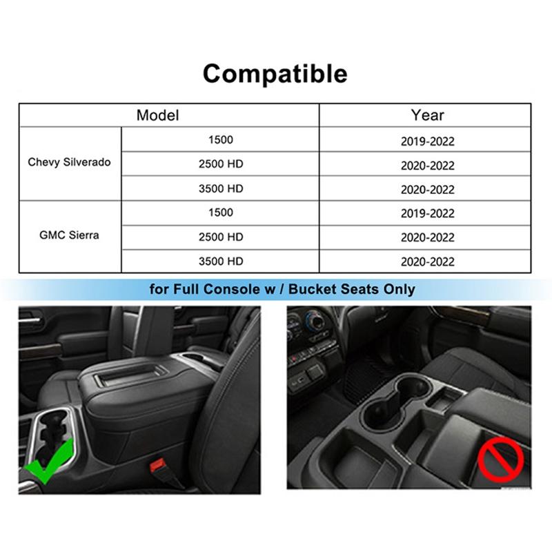 NNEIDS 15W Wireless Charger For Chevrolet Silverado 2019-2022 - Qi Standard-0