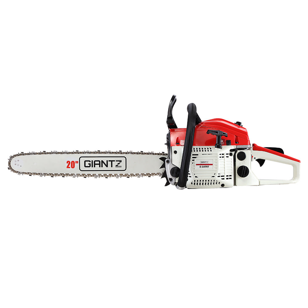 NNEDSZ 52CC Petrol Commercial Chainsaw Chain Saw Bar E-Start Pruning-2