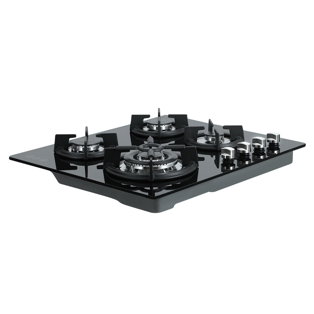 NNEDSZ Gas Cooktop 60cm 4 Burner Ceramic Glass Cook Top Stove Hob Cooker LPG NG Black-2