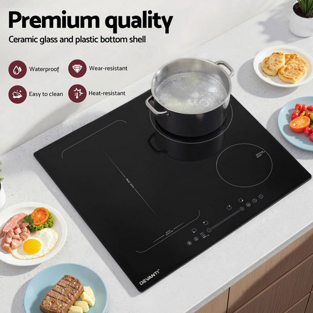 Devanti Induction Cooktop 60cm Electric Cooker-4