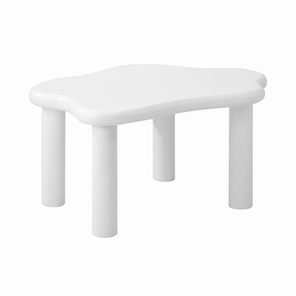 NNEED Coffee Table Side Tables Living Room White Irregular-0