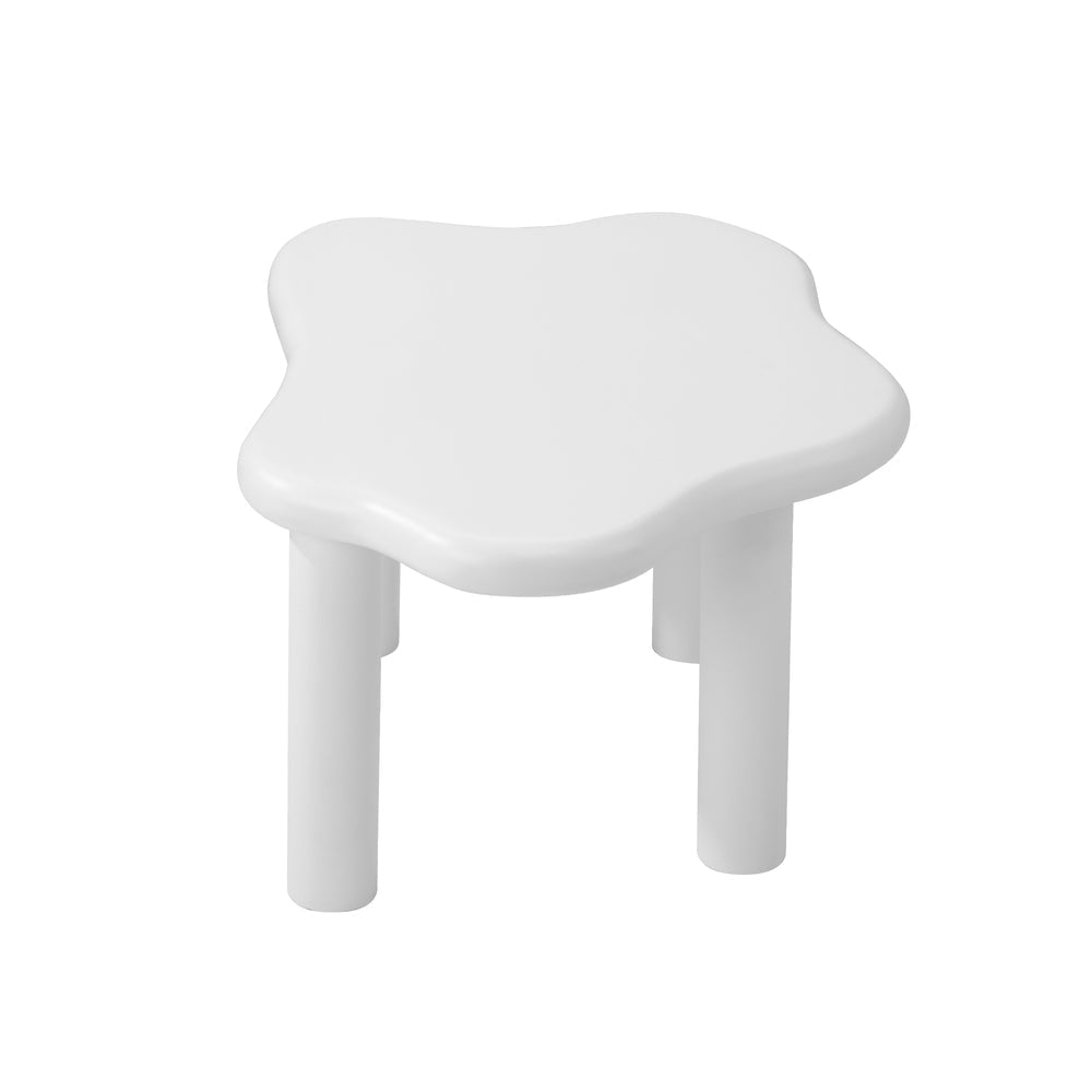 NNEED Coffee Table Side Tables Living Room White Irregular-1