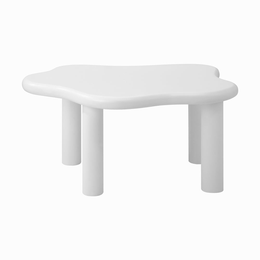 NNEED Coffee Table Side Tables Living Room White Irregular-3