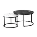 NNEED Nesting Coffee Table Round Marble Black&White-0