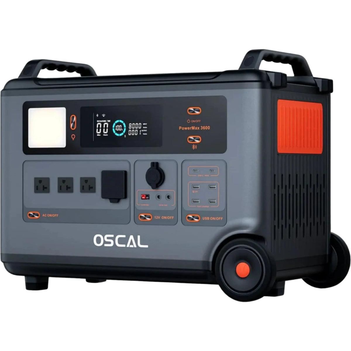 OSCAL PowerMax 3600SE Expandable Portable Power Station 3600Wh LiFePO4 Solar Generator-4