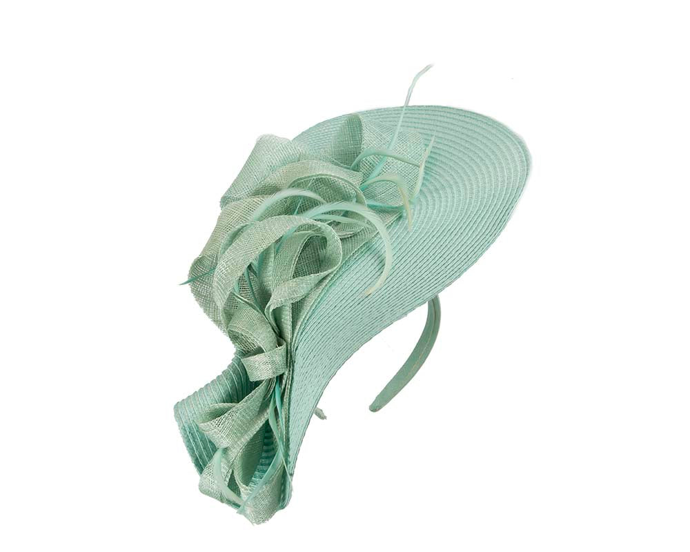 Bespoke light blue fascinator by Cupids Millinery Melbourne-1