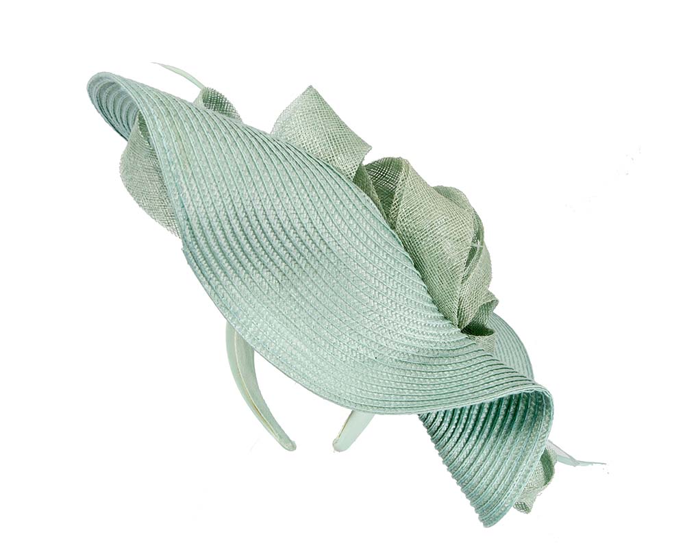 Bespoke light blue fascinator by Cupids Millinery Melbourne-4