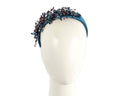 Blue crystals fascinator headband by Cupids Millinery