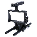 NNEIDS Sony A6000 / A6300 / A6400 / A6500 Camera Cage Stabilizer With Handle - Black-0