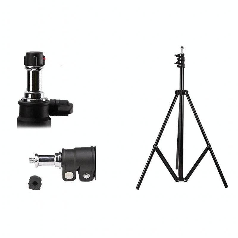 NNEIDS Aluminum Light Stand For Studio Flash - 1.9M Height - Black-1