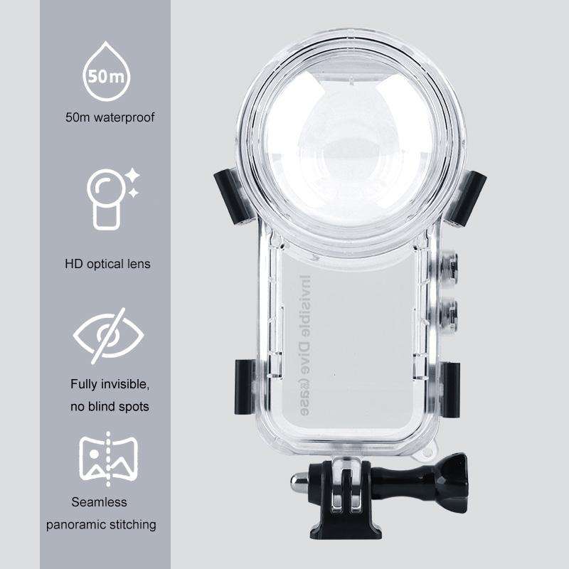 NNEIDS Waterproof Insta360 X3 Camera Diving Case For Underwater Photography-3