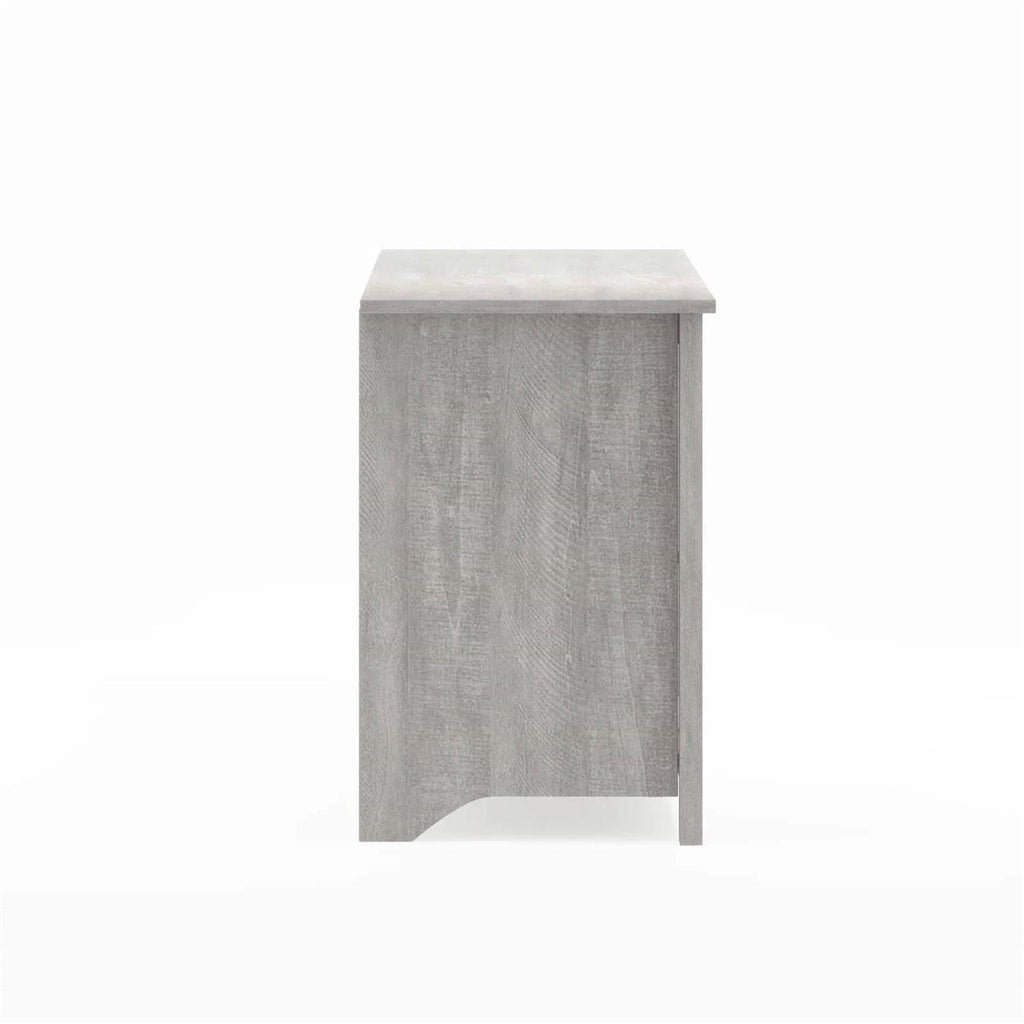 Farmhouse Style TV Stand in Light Grey Oak Wood Finish - for TVs up to 70-inch-2