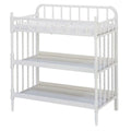 White Wood Changing Table with 1-inch Waterproof Changing Pad-0