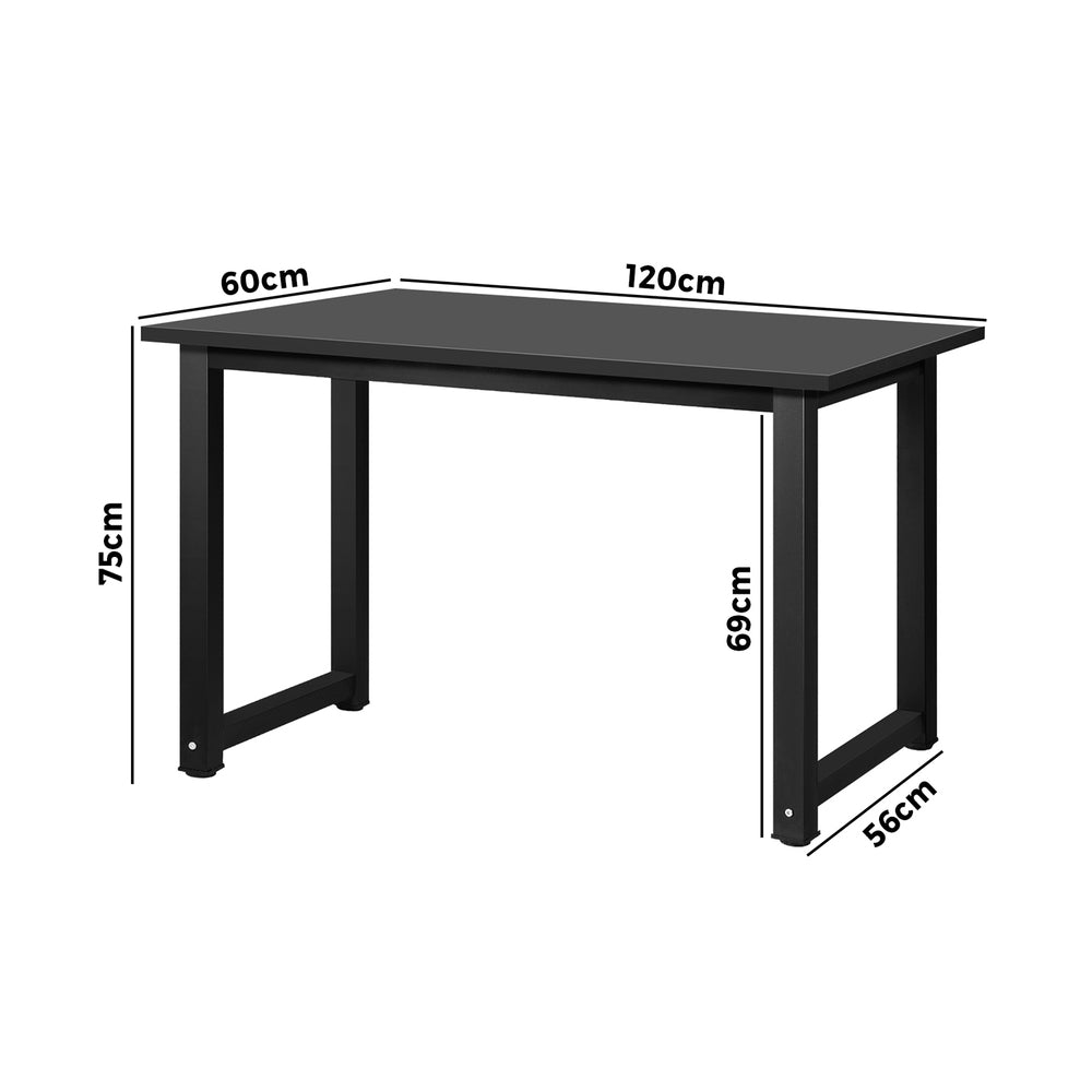 NNEED Computer Desk Veneer Table Top 120cm Black-2