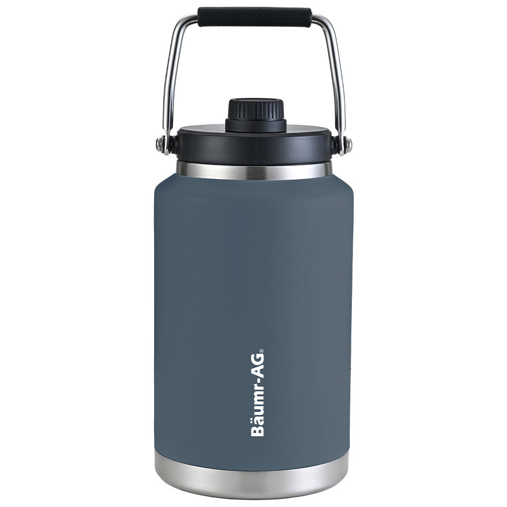 NNEMB 3.8L Double Wall Insulated Stainless Steel Water Bottle, Drink Jug with Handle, Blue-0