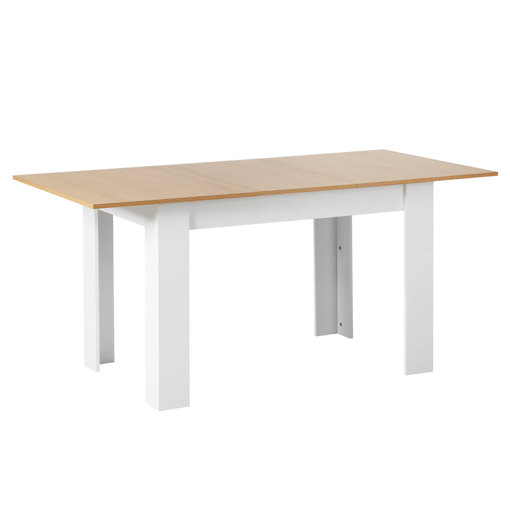 NNEED 160cm Extendable Dining Table Wooden&White-0