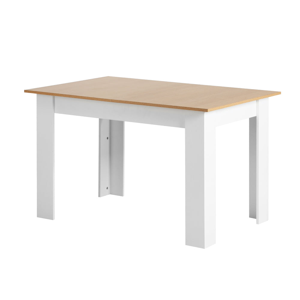 NNEED 160cm Extendable Dining Table Wooden&White-1